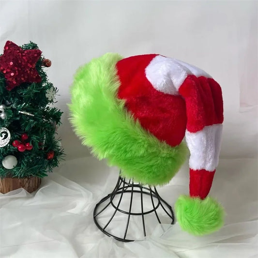 Giunzione di Natale Cappello da Babbo Natale Natale Lungo Peluche Vacanza Cappello Rosso per Donna E Uomo Unisex 2025 Capodanno Festivo Forniture per Feste Regali
