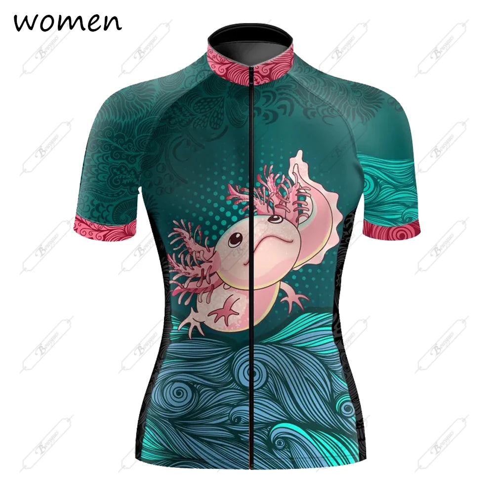 Maglia Da Ciclismo Donna Estate Premium Traspirante Team Racing Abbigliamento Da Ciclismo Maglia Da Bici Corta