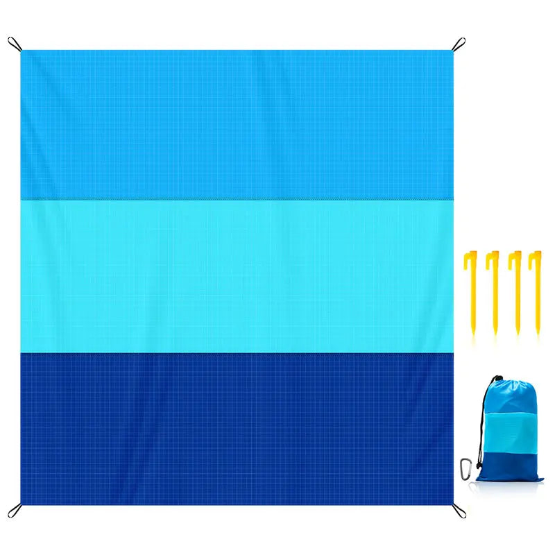Tappetino Da Spiaggia Impermeabile 2x2,1m Leggero Da Campeggio Antiscivolo Per Picnic E Viaggi All Aperto