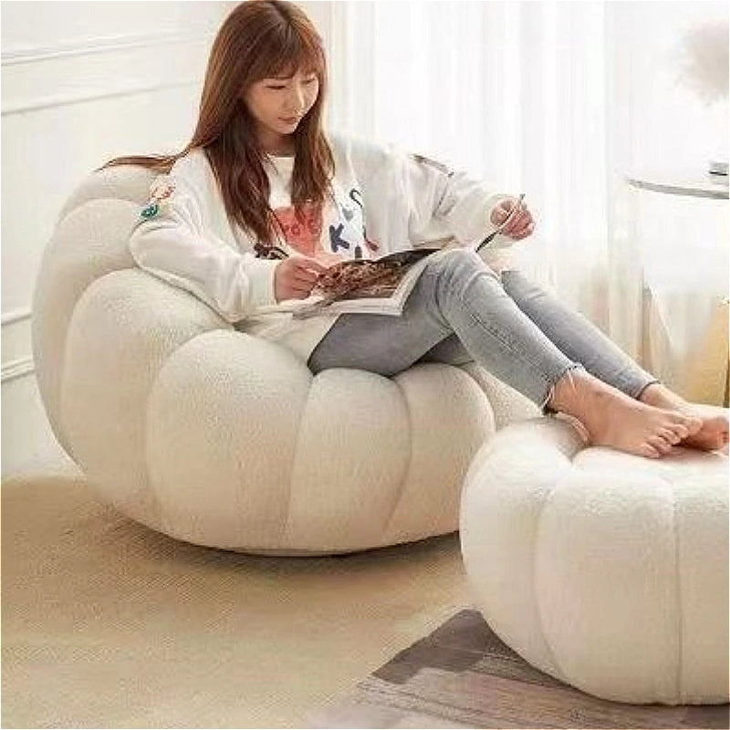 Divano Pigro A Forma Di Zucca Per Soggiorno E Letto Lusso Morbido Design Moderno Nordico Decorazioni Per Casa