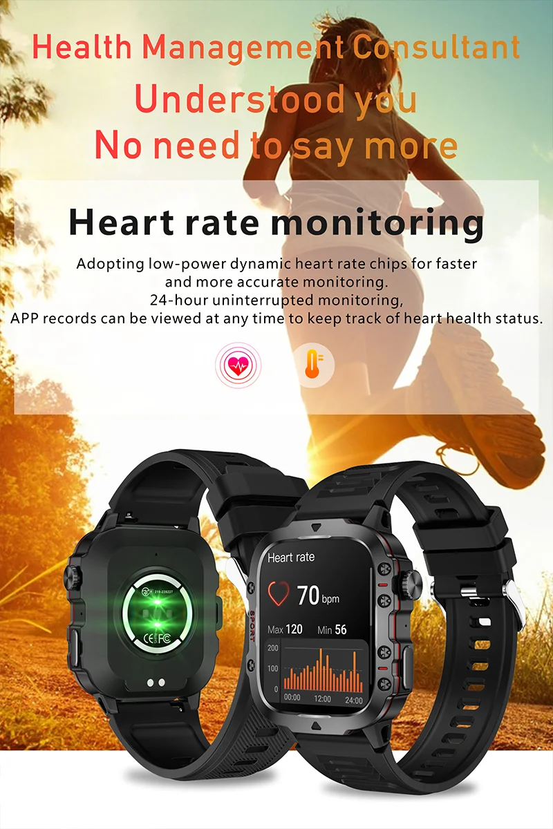 Orologio Fitness Con Schermo Da 1,96 Pollici 3ATM Chiamate Bluetooth Impermeabile Frequenza Cardiaca