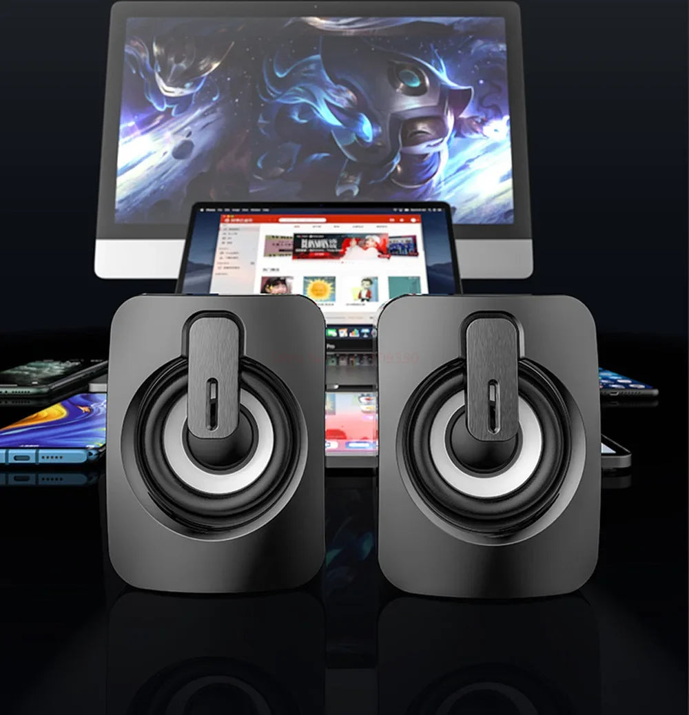 Ballena Altoparlante PC Stereo Ad Alta Fedeltà Con Microfono USB Cablato Ideale Per Gaming E Lavoro