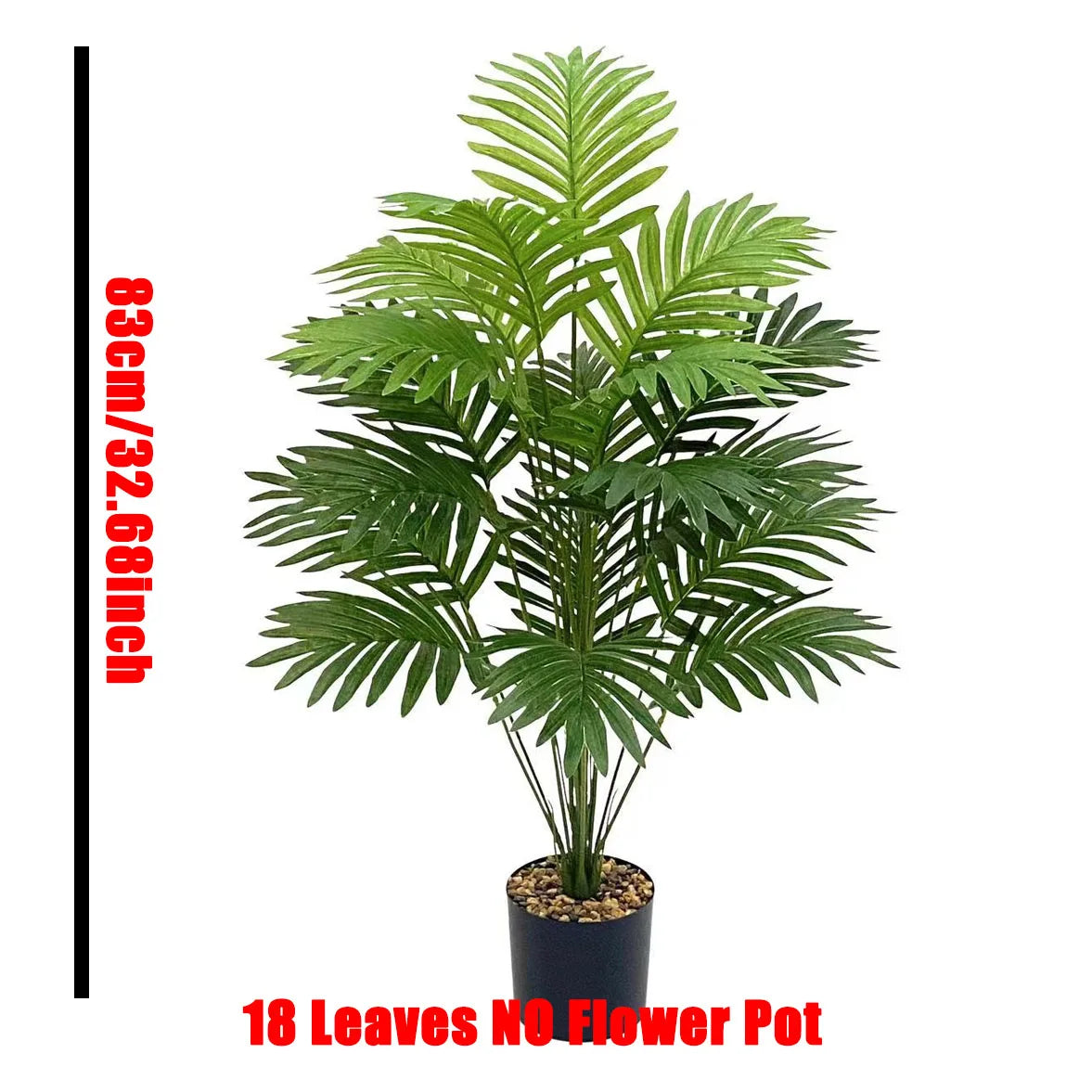 Palma Artificiale Grande 65-128 Cm Con Foglie Piante Finte In Plastica Ramo Monstera Decorazioni Domestiche