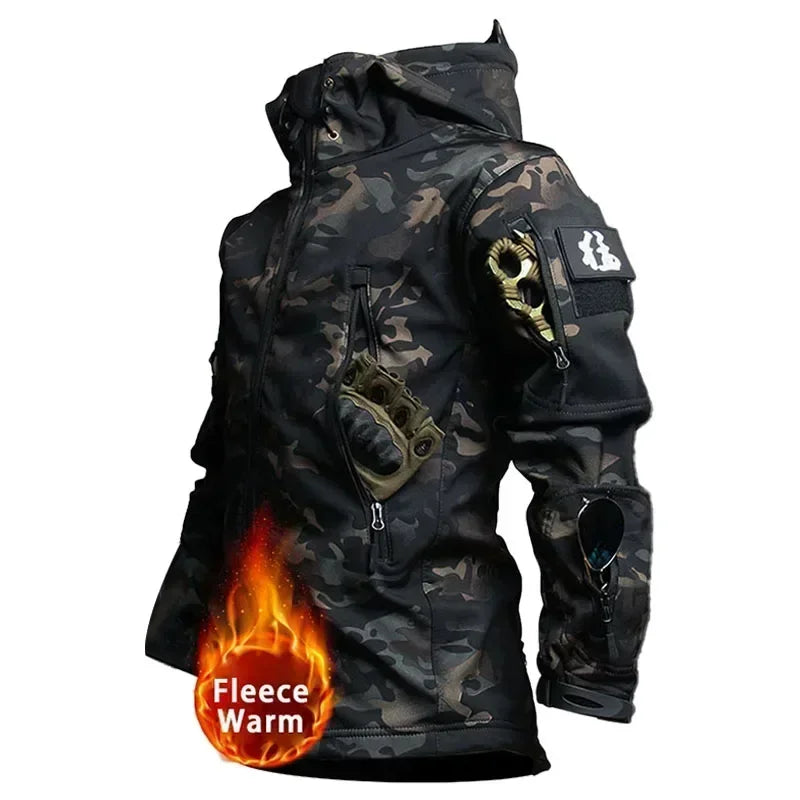 Set Uniformi Tattiche Uomo In Pile Combattimento Tuta Caccia Multicam Mimetica All Aperto Pantaloni Cargo Softair