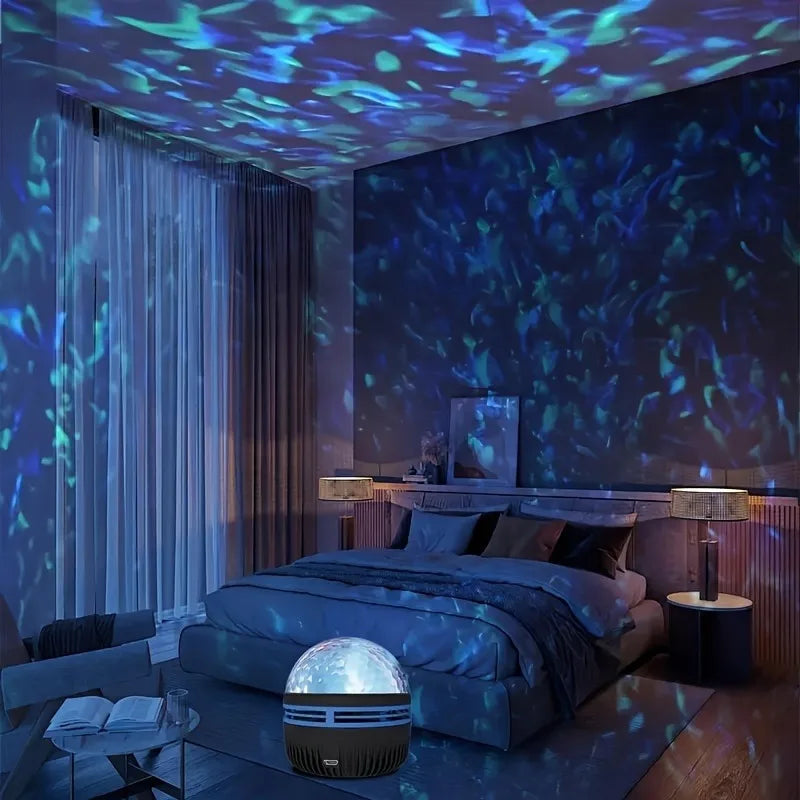 Luce Di Proiezione LED Con Ondulazione Dell'Acqua Vibrante Telecomando USB Proiettore Atmosfera RGB Per Camera Da Letto