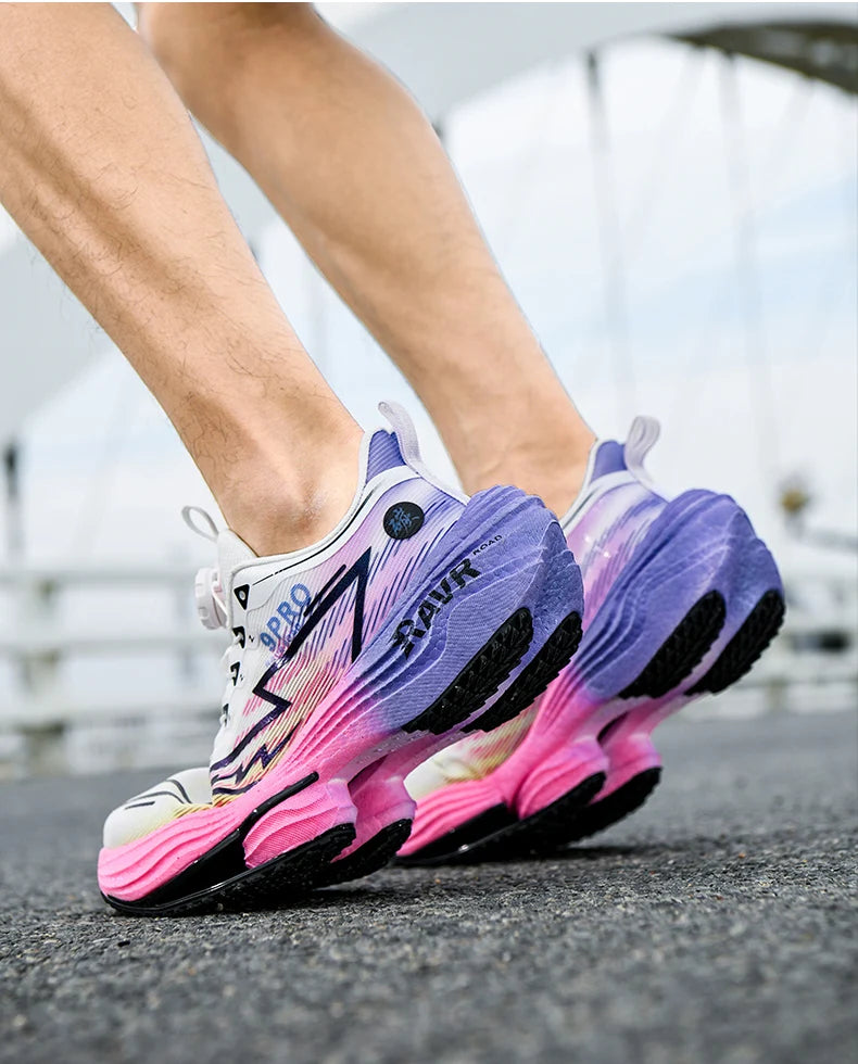 Letcomfit Scarpe Da Corsa Uomo 2025 Ammortizzazione Piastra Carbonio Scarpe Da Ginnastica Maratona Leggere Antiscivolo