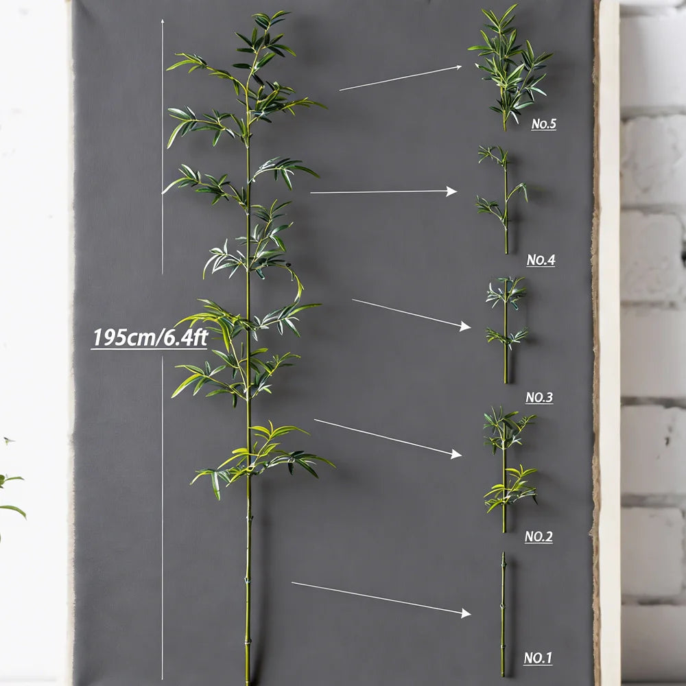 Piante Di Bambù Artificiale Da 160-270 Cm Grandi Piante Tropicali Verdi Per Casa Giardino E Negozio