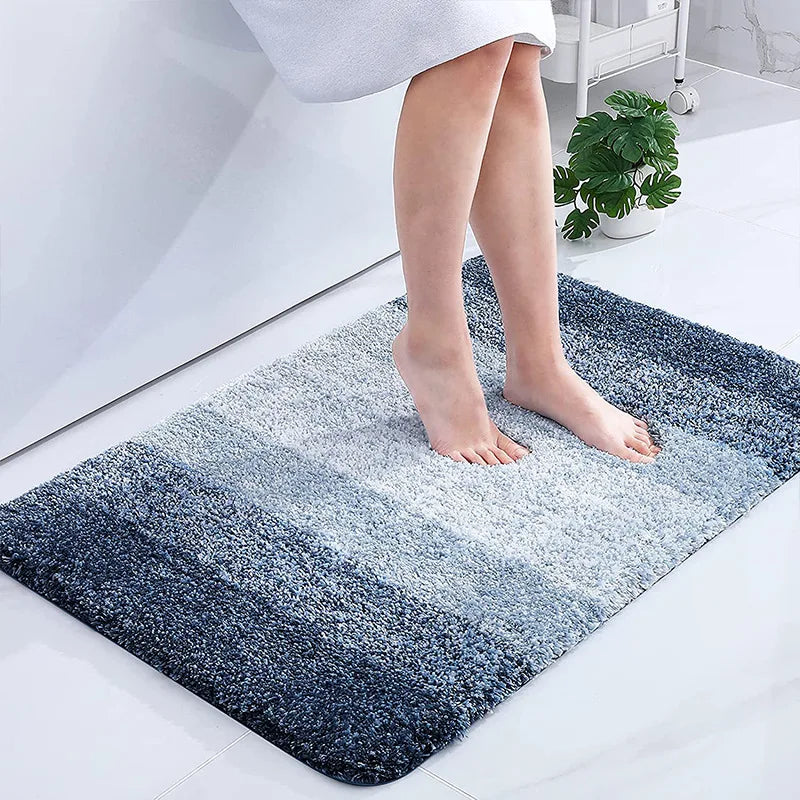 VIKAMA Tappetini Da Bagno In Imitazione Cashmere Strisce Sfumate Antiscivolo Lavabili Resistenti All Usura Decorazione