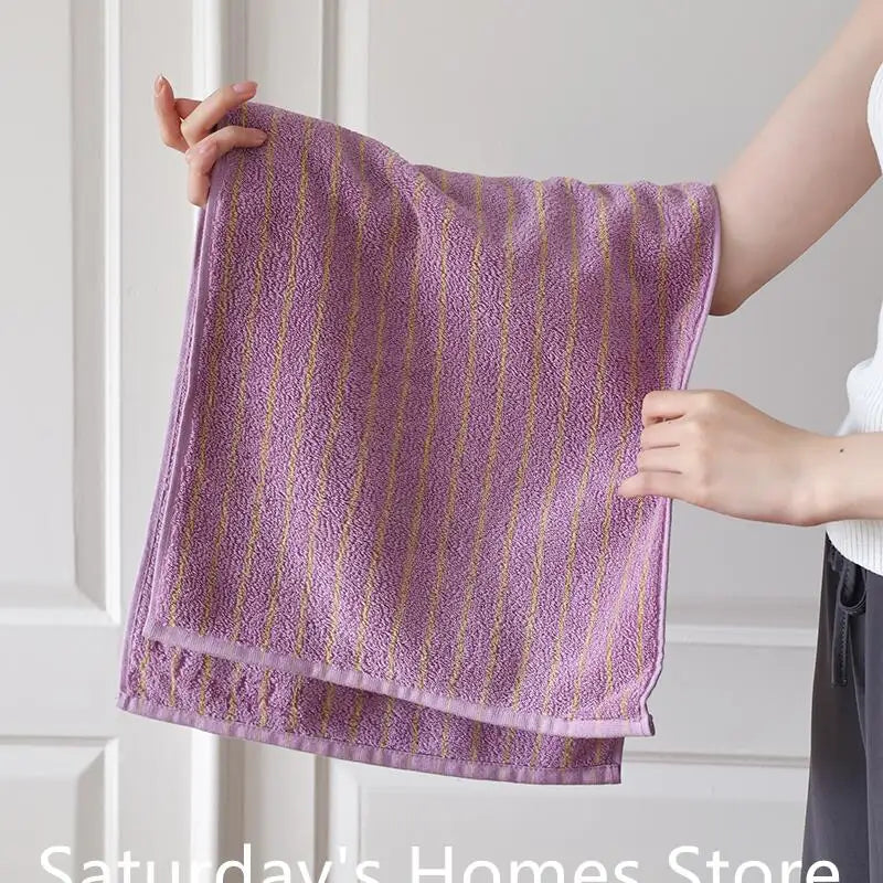 Asciugamano In Cotone A Righe Retrò 70x140 Cm Morbido E Assorbente Per Casa Palestra Cucina