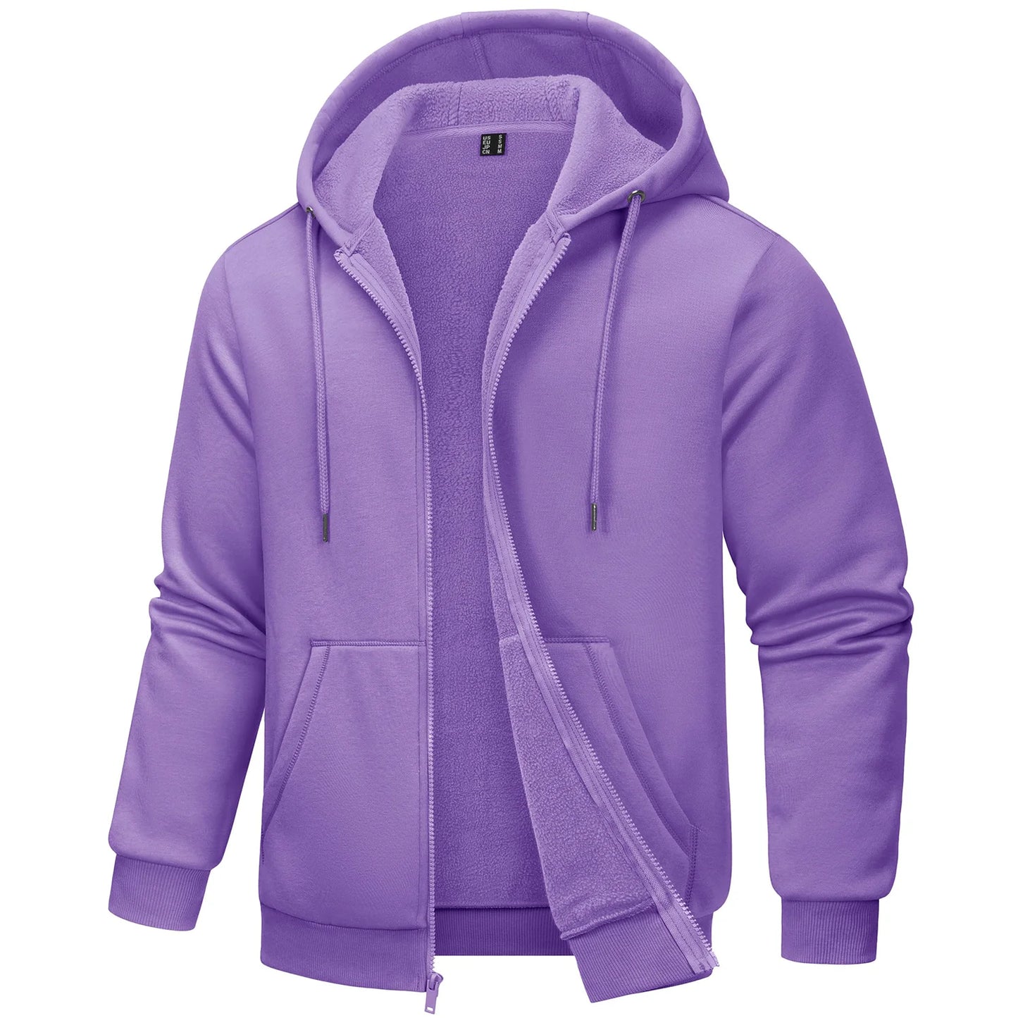 Tacvasen Felpa Con Cappuccio Uomo In Pile Con Tasche Grandi Con Zip Intera Casual Sportivo Per Running Escursionismo