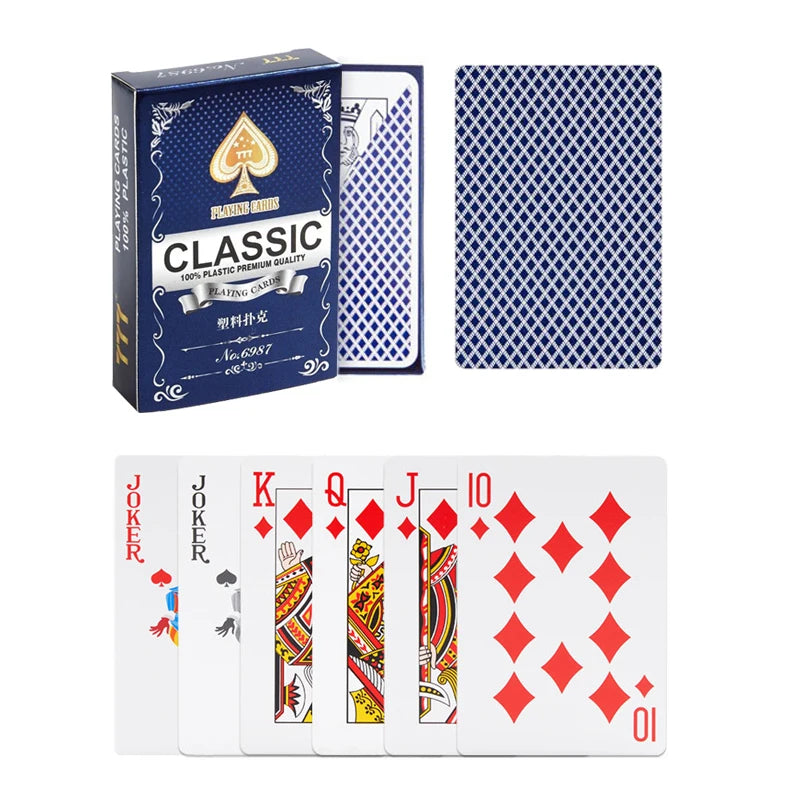 Nuove Carte Da Gioco In Plastica Stretta Impermeabili Da Tavolo Con Caratteri Grandi PVC Satinato Spessore Alto