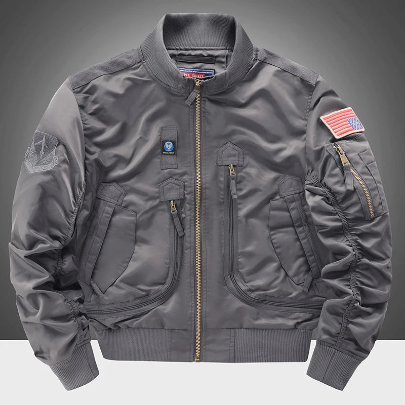 Giubbotti Bomber Da Uomo MA1 Cappotti Con Cerniera Pilota Giacca A Vento Tattica Militare Abbigliamento