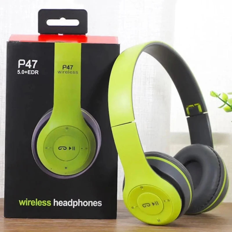 Cuffie Bluetooth 5.0 Pieghevoli Stereo Wireless Universali Per Sport E Gaming Con Controllo Volume E Cancellazione Attiva Del Rumore
