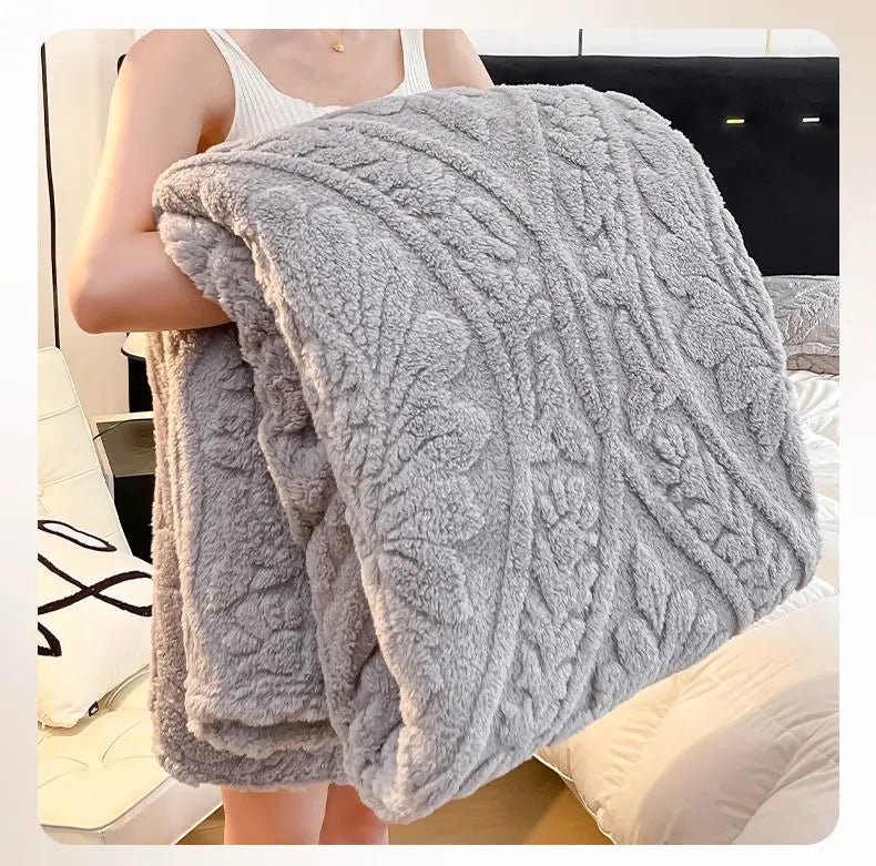 Coperta Stampata Floreale 3D In Stile Europeo Pile Di Corallo Spesso Per Inverno Calda Trapunta Facile Da Mantenere