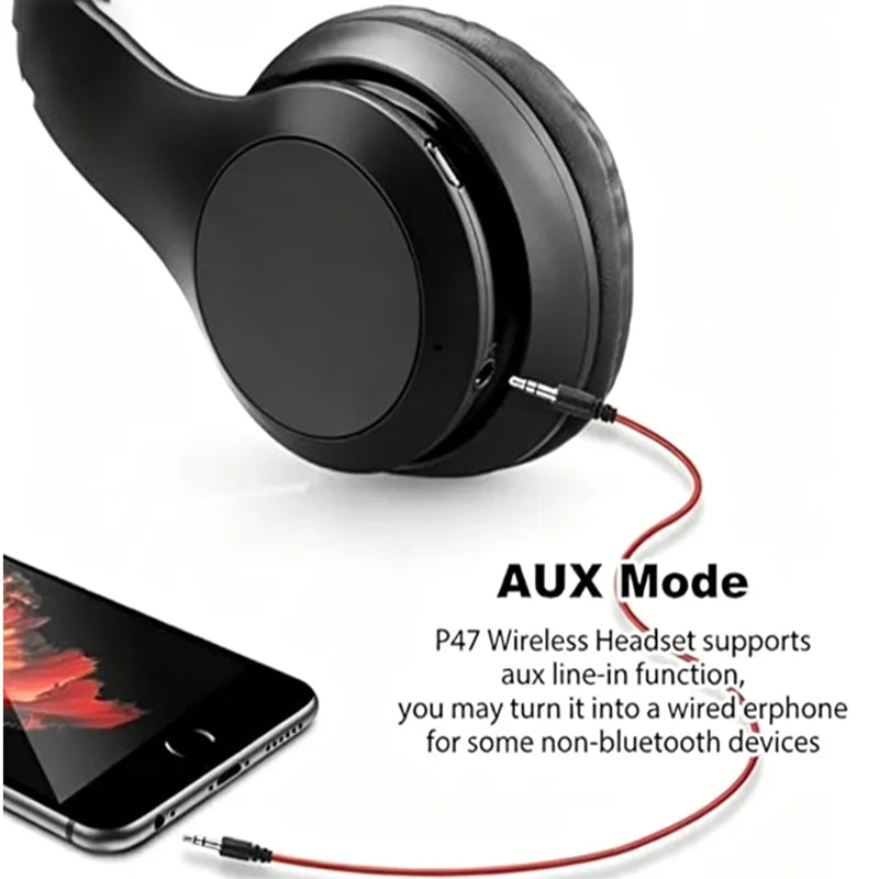 Cuffie Wireless Bluetooth Ad Alta Fedeltà Con Microfono HD Integrato Audio Stereo Nitido Connessione Stabile