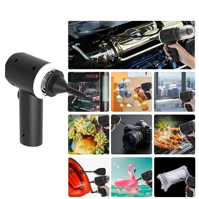 Aspirapolvere Senza Fili Per Auto 9000 Pa Potente Ricarica USB Portatile Umido E Secco Per Casa