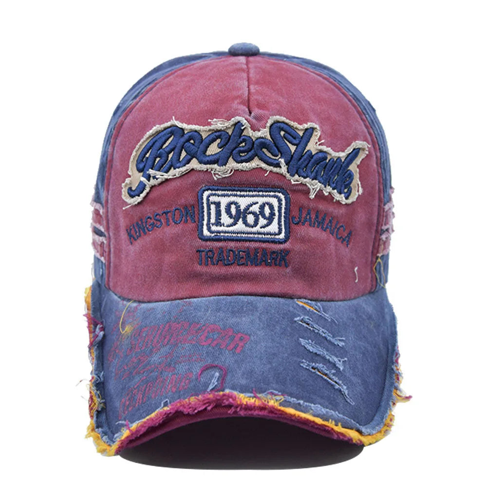 Berretti Da Baseball Ricamati 1969 In Cotone Lavato Unisex Adolescenti Hip Hop Vintage Protezione Solare