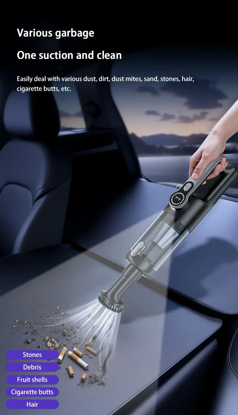 SUITU Aspirapolvere Auto Senza Fili Portatile Potente Con Pulsante Unico Per Automobilisti