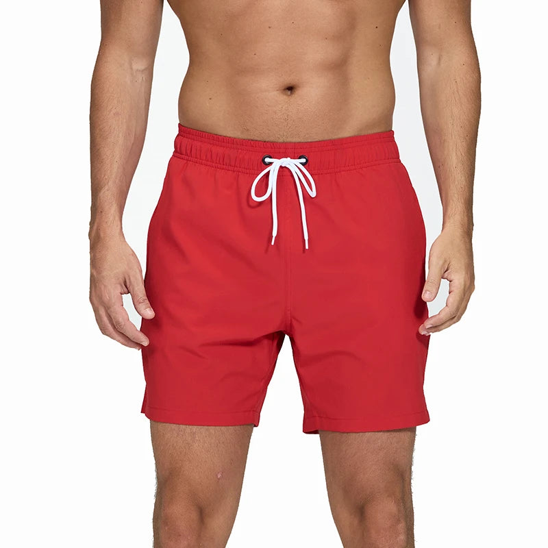 Costume Elasticizzato Uomo Escatch 2025 Pantaloncini Da Spiaggia Ad Asciugatura Rapida Tasche Cerniera Fodera Rete