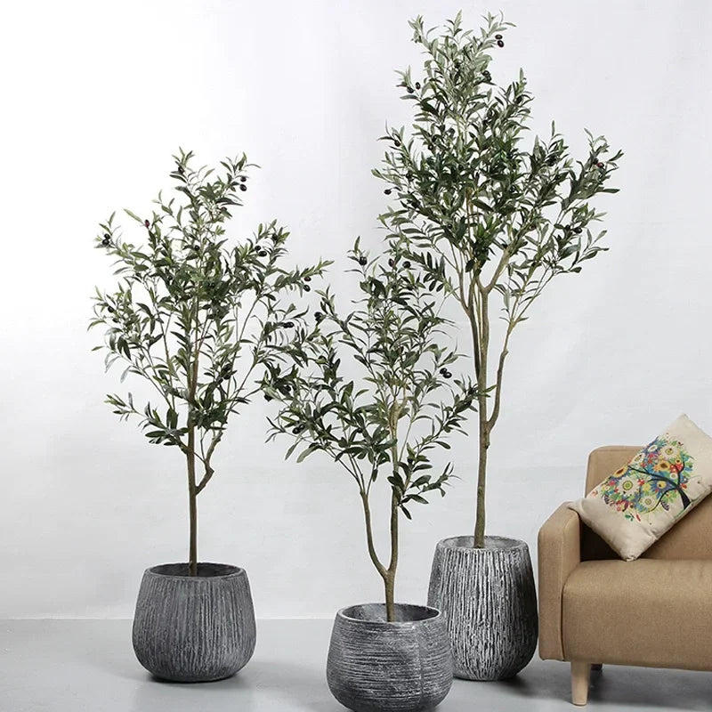 Albero Oliva Artificiale Grande Con Base Regolabile Da 60 Cm A 210 Cm Per Decorazione Ufficio E Casa