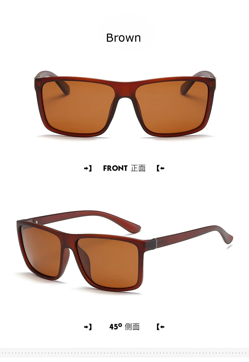 Occhiali da Sole Polarizzati Vintage Quadrati di Lusso per Uomo Donna Moda Arrampicata Guida Antiriflesso UV400