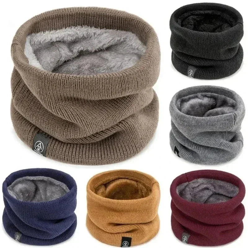 Sciarpa Tubolare Lavorata A Maglia Ispessita In Peluche Antivento Invernale Ghetta Collo Per Sport All Aperto