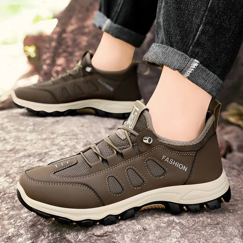 Scarpe Da Trekking Da Uomo Morbide Nere Traspiranti In Rete Per Passeggiata E Arrampicata