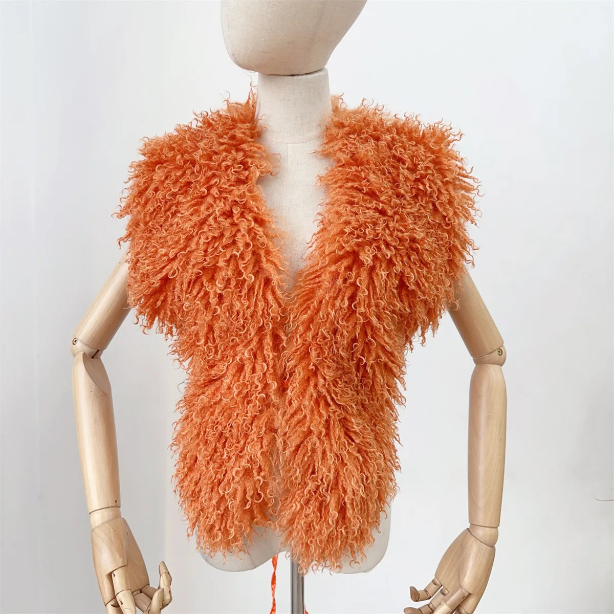 Lanmrem 2025 Gilet Pelliccia Sintetica Donna Imitazione Shearling Chic Autunno Inverno Abbigliamento 2DB4916