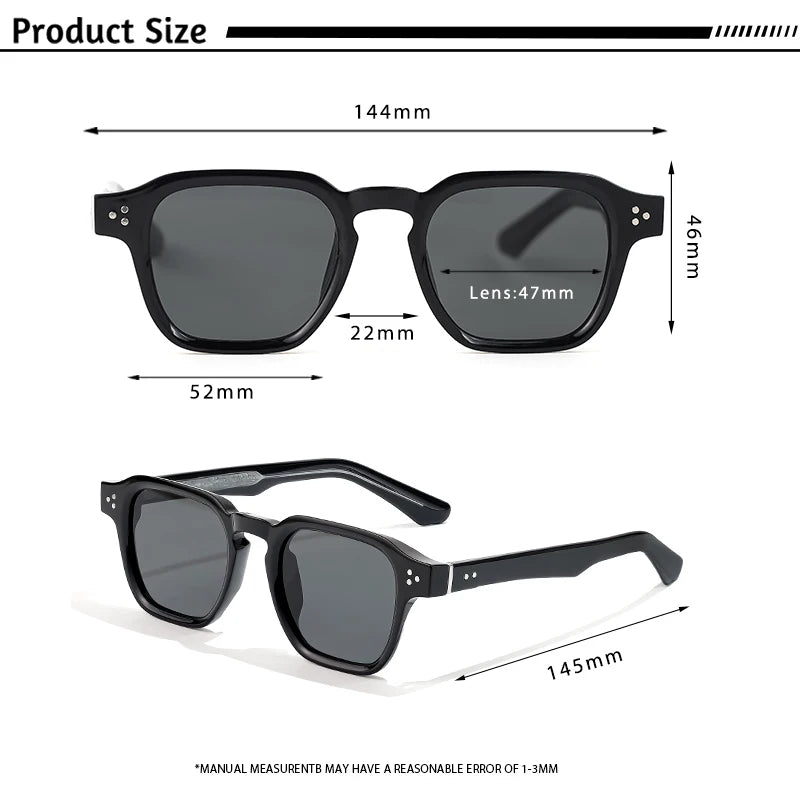 HBK Occhiali Da Sole Uomo Vintage Square Gradient UV400 Sport Outdoor Festa Vacanze Viaggi Guida