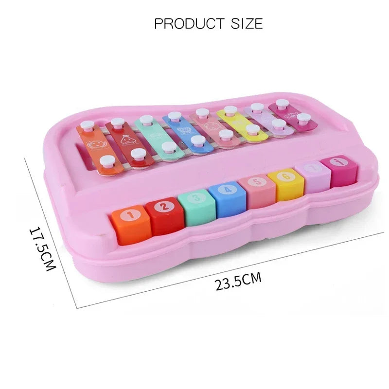 Xilofono A 8 Note E Pianoforte Montessori Per Bambini 2 In 1 Educativo Da Viaggio