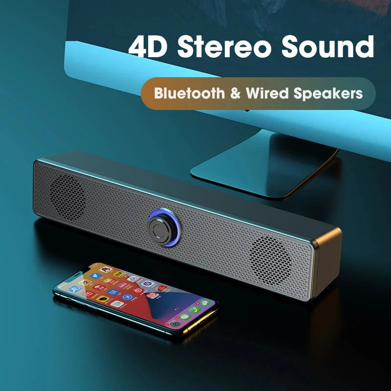 Soundbar Bluetooth Wireless Per Computer PC TV Laptop Desktop Altoparlante Portatile Musica Sistema Audio Caixa De Som