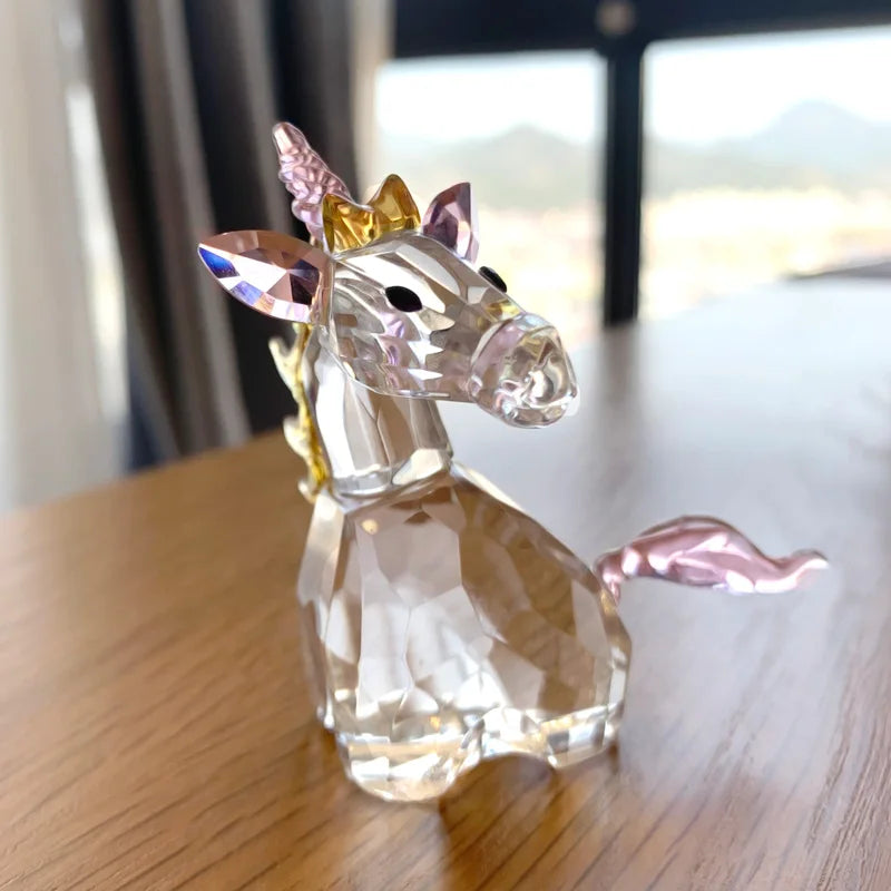 30 Cristallo Trasparente Figurine Animali Carini Scultura in Vetro Decorazioni Ornamento Tavolo Regalo Natale Bambini