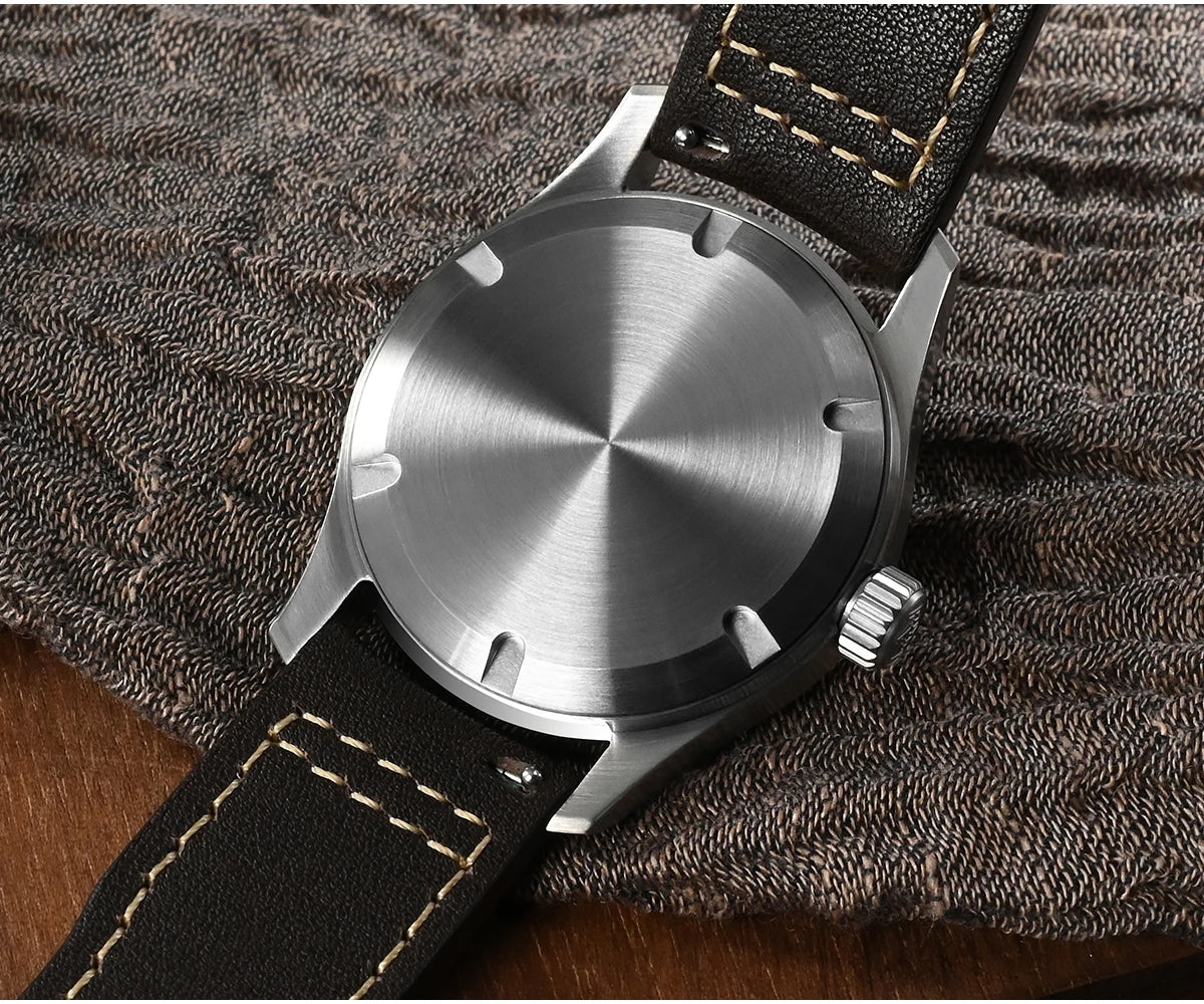 Orologio Da Pilota Da Uomo San Martin 37mm Meccanico Automatico 100m Impermeabile Stile Militari BGW 9