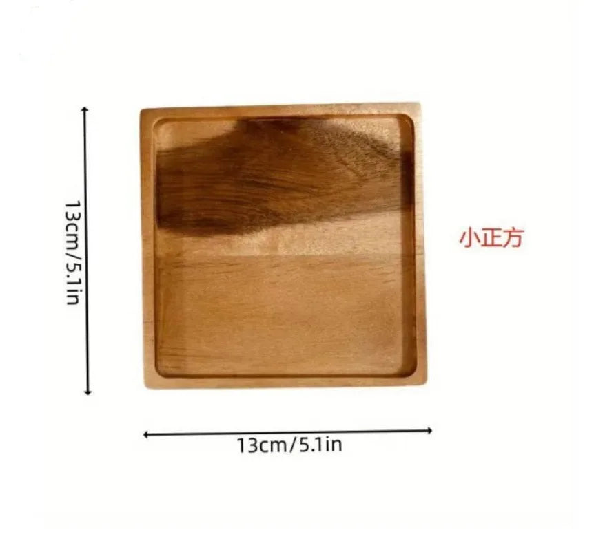 Piatto Di Frutta Giapponese In Legno Massello Rotondo Vassoio Snack Multidimensionale Ad Alto Valore Allingrosso