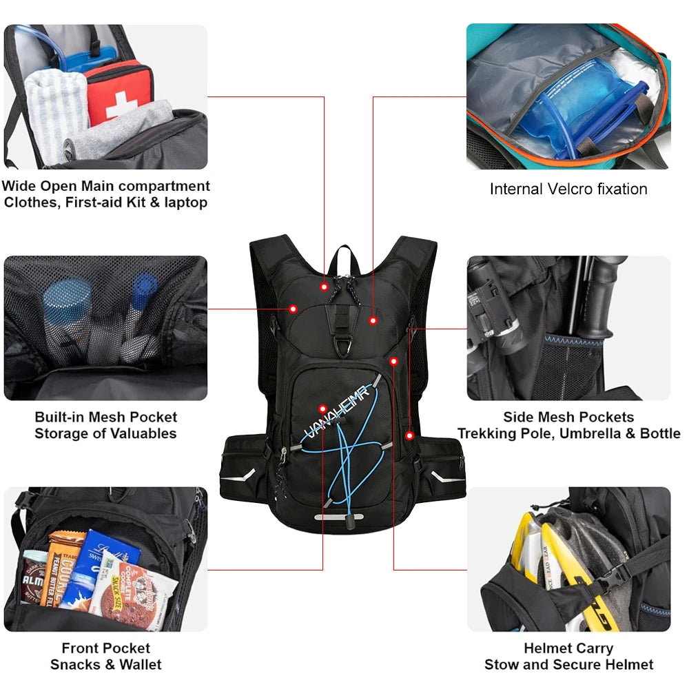 Zaino Per Idratazione 18 Litri Unisex Con Isolamento Leggero Per Escursionismo Ciclismo Corsa