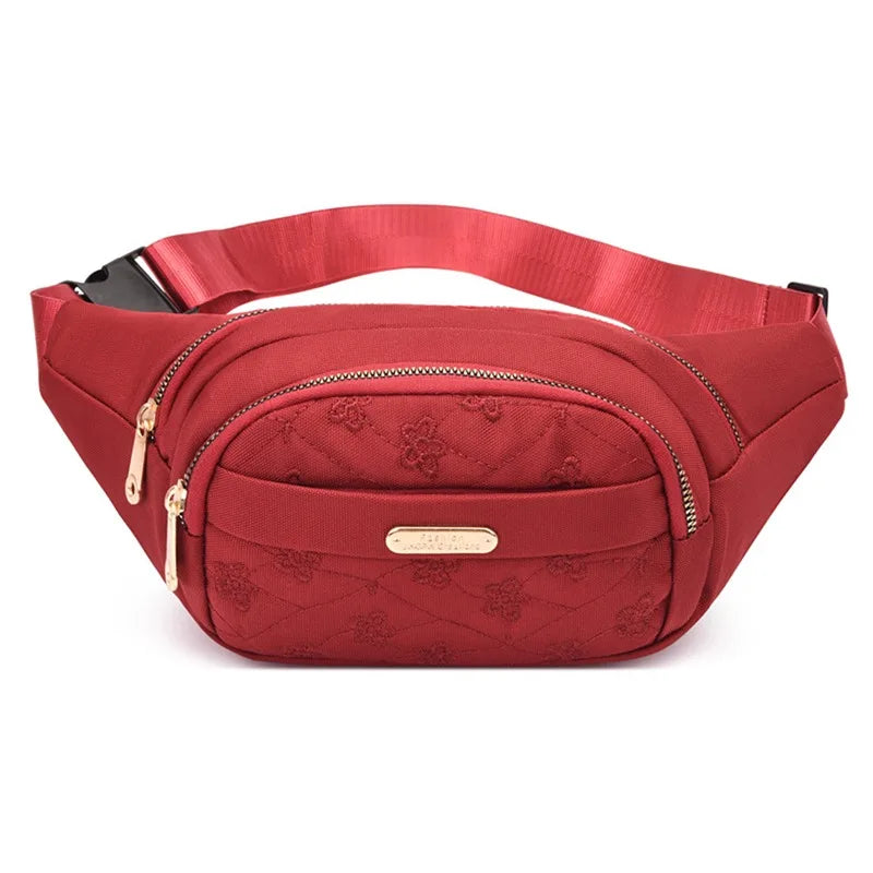 Marsupio da Donna Impermeabile in Tessuto Oxford Borsa a Cintura e Tracolla Borsa a Banana Moda Femminile
