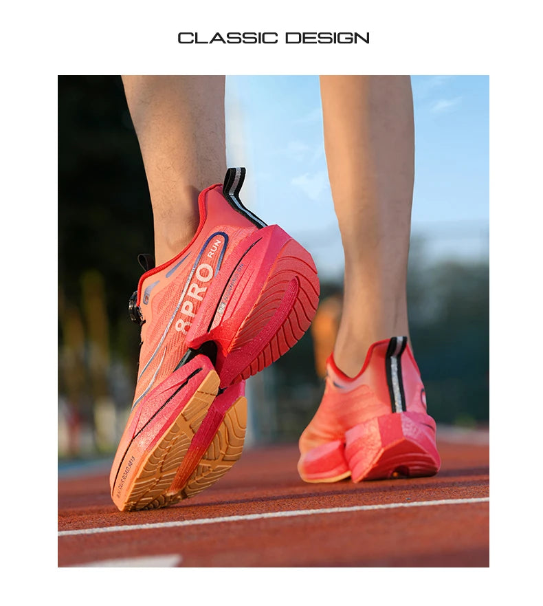 Scarpe sportive da uomo Scarpe da corsa da maratona con piastra in carbonio con palmo pieno Scarpe da tennis da coppia leggere e traspiranti in mesh Scarpe da allenamento