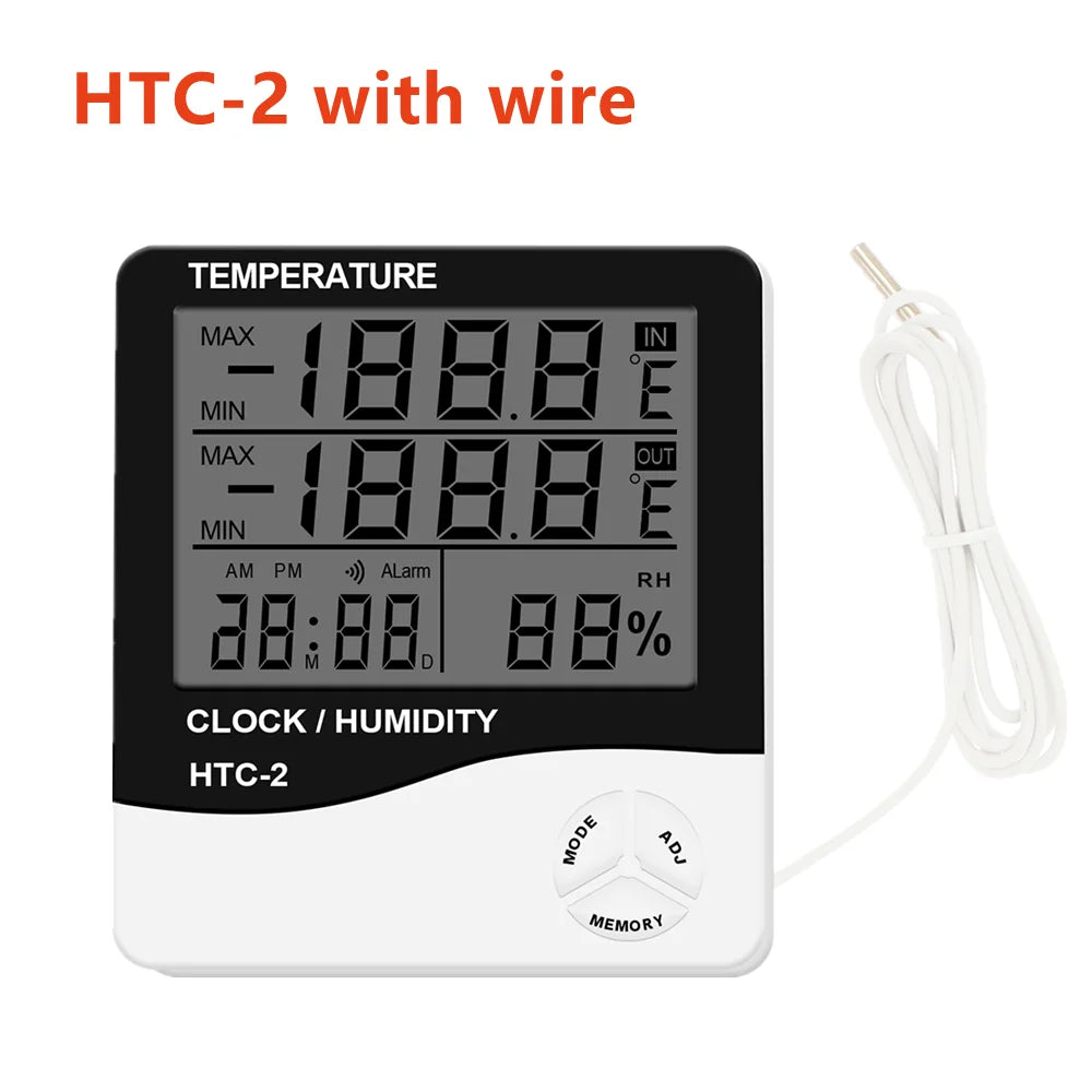 Stazione Meteorologica Digitale Interni Esterni Umidità Temperatura LCD Orologio HTC 2 HTC 1