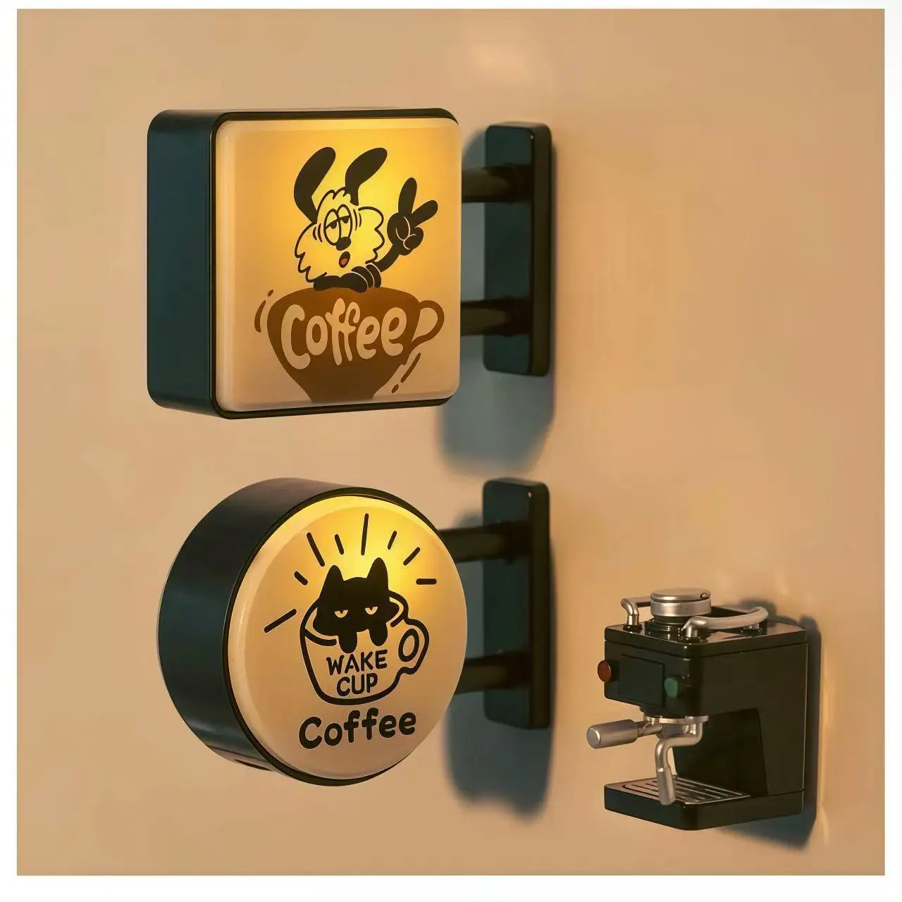 Magnete Per Frigorifero A LED Con Luce Per Bar E Caffetterie Decorazione Per Pannello Forato Insegna Illuminata Per Casa