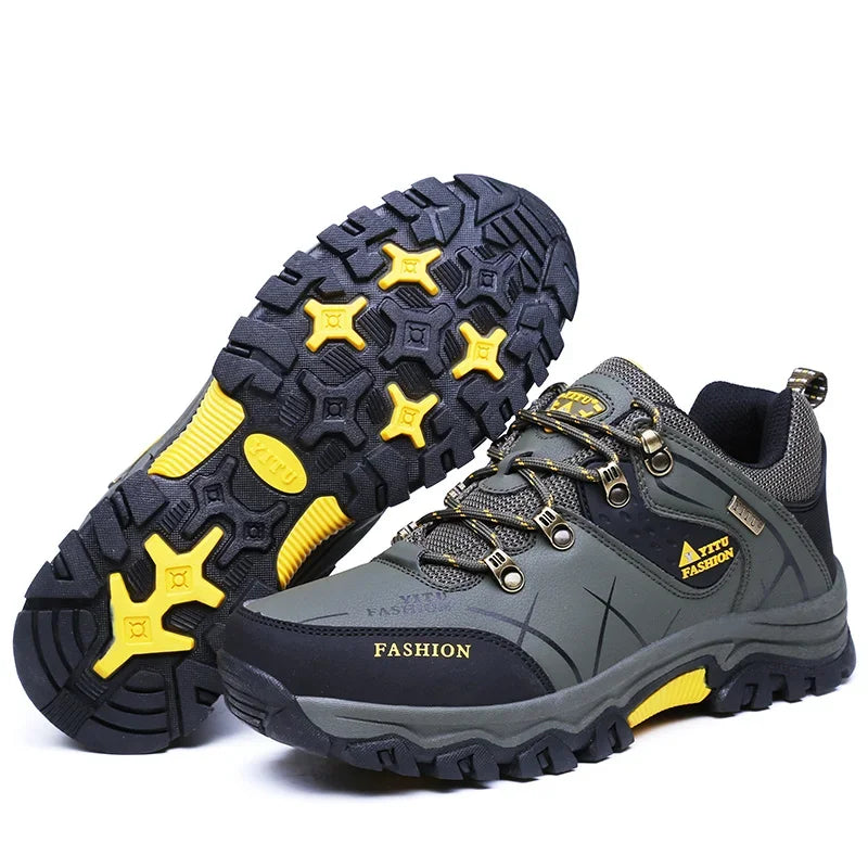Scarpe Da Uomo Impermeabili In Pelle Per Alpinismo E Trekking Suola Spessa Comode Anno 2025