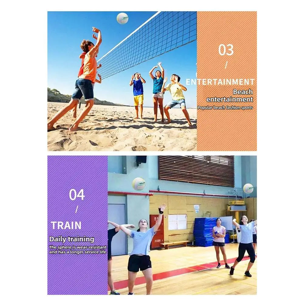 Nuovo Pallone Da Pallavolo Ufficiale Misura 5 Per Allenamento Indoor Outdoor Beach Volley Principianti Spedito Sgonfio