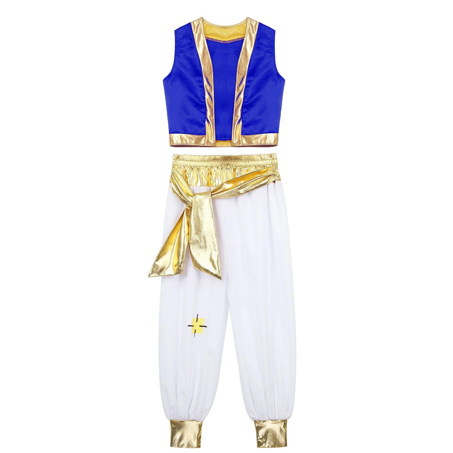 Costume Da Principe Arabo Per Ragazzi Cosplay Con Gilet E Pantaloni Harem Completo Per Halloween Carnevale Teatrali