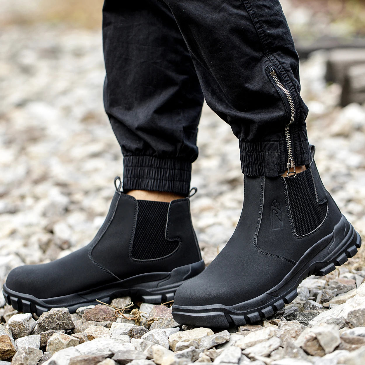 Scarpe Da Lavoro Antinfortunistiche Resistenti All Acqua Uomo Stivali In Pelle Con Testa In Acciaio Marrone