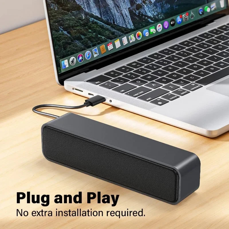 Mini Altoparlanti Plug And Play Alimentati Via USB Soundbar Da Scrivania Cablati Per TV Desktop Laptop Computer
