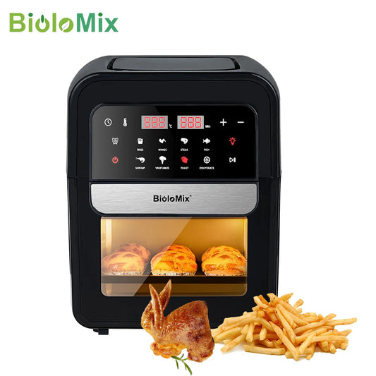 Friggitrice Ad Aria Multifunzionale BioloMix Da 7 Litri Senza Olio Forno Disidratatore Convezione Touch Screen