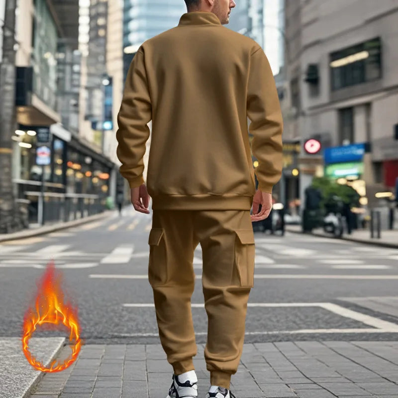 Pantaloni Sportivi Con Cerniera Calda In Velluto Da Uomo Casual Autunno Inverno 2024