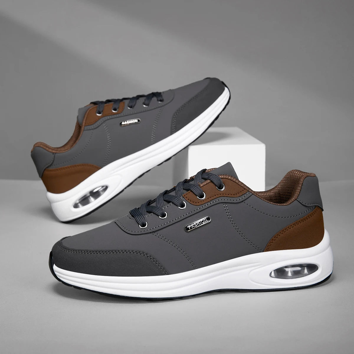 Scarpe Nuove Uomo Primavera Autunno Impermeabili Ammortizzazione Antiscivolo Scarpe Sportive In Pelle Da Tennis