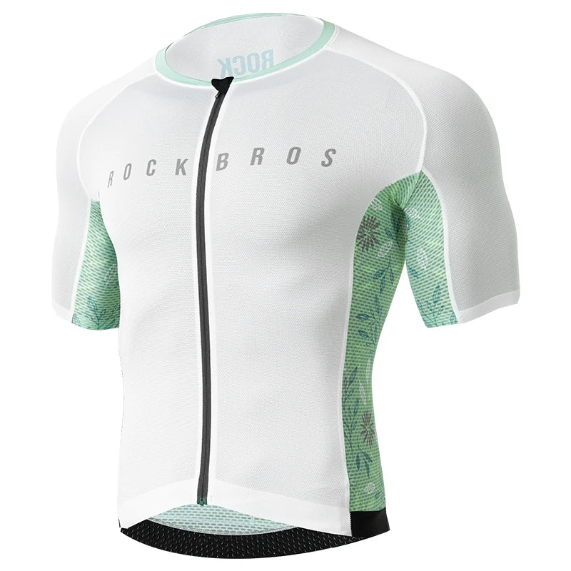 Maglia Da Ciclismo RockBros MTB Uomo Abbigliamento Estivo Traspirante Con Cerniera YKK Alta Qualità