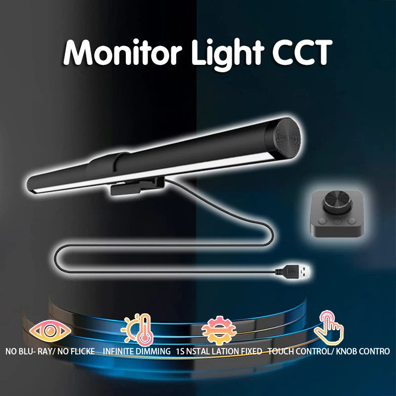 Barra Luminosa LED 44 Cm Per Monitor E Scrivania Con Atmosfera RGB Dimmerabile Ideale Per Studio E Lavoro