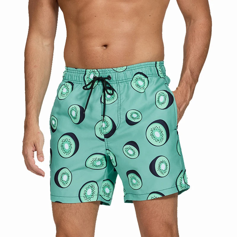 Datifer 2026 Pantaloncini Da Uomo Estivi Con Stampa Surf In Poliestere Quick Dry Fodera In Rete Traspirante